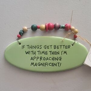 Green Inspirational Wall Plaque